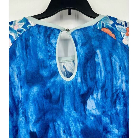 Anthropologie Meadow Rue Linen Fields Swing Top Size M blue - Picture 8 of 10